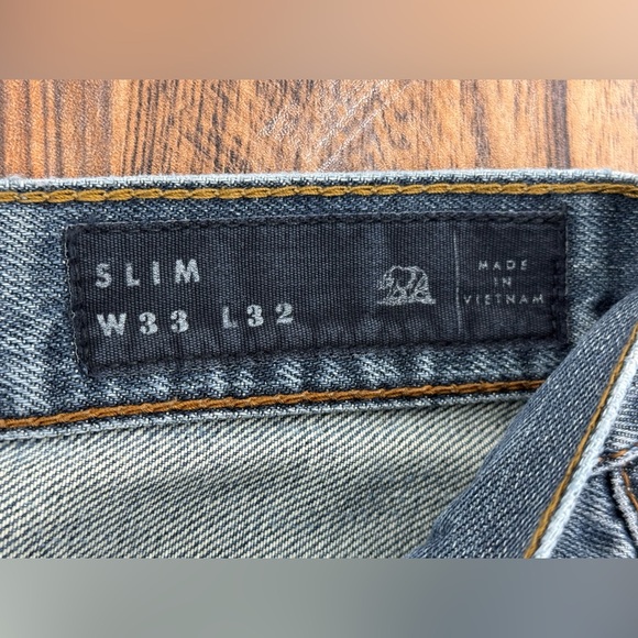 Bullhead Slim Straight Blue Denim Jeans, Men’s Size 33x32, Zip-Fly, Medium Wash - Picture 10 of 14